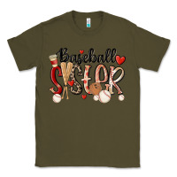 Army Green baseball sister Classic Tee - MaliasSmallBusiness