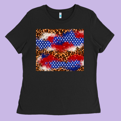 4th Of July Usa Flag Leopard 20oz Tumbler Ladies Tee Designed By Neo Western
