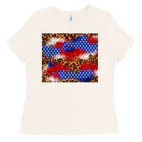 Bone 4th of July USA flag leopard 20oz tumbler Ladies Tee - Neo Western