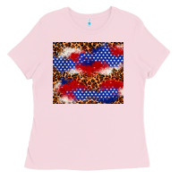 Bubblegum Pink 4th of July USA flag leopard 20oz tumbler Ladies Tee - Neo Western