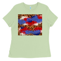 Matcha 4th of July USA flag leopard 20oz tumbler Ladies Tee - Neo Western