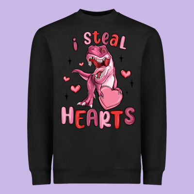 I Steal Hearts Heavyweight Sweatshirt Designed By Maliassmallbusiness