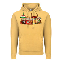 Vintage Mustard Reindeer Christmas Coffee Cups Vintage Hoodie - Jasminsmagicworld