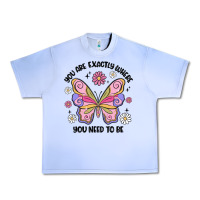 Grape Ice you are exactly where you need to be Urban Heavy Tee - MaliasSmallBusiness