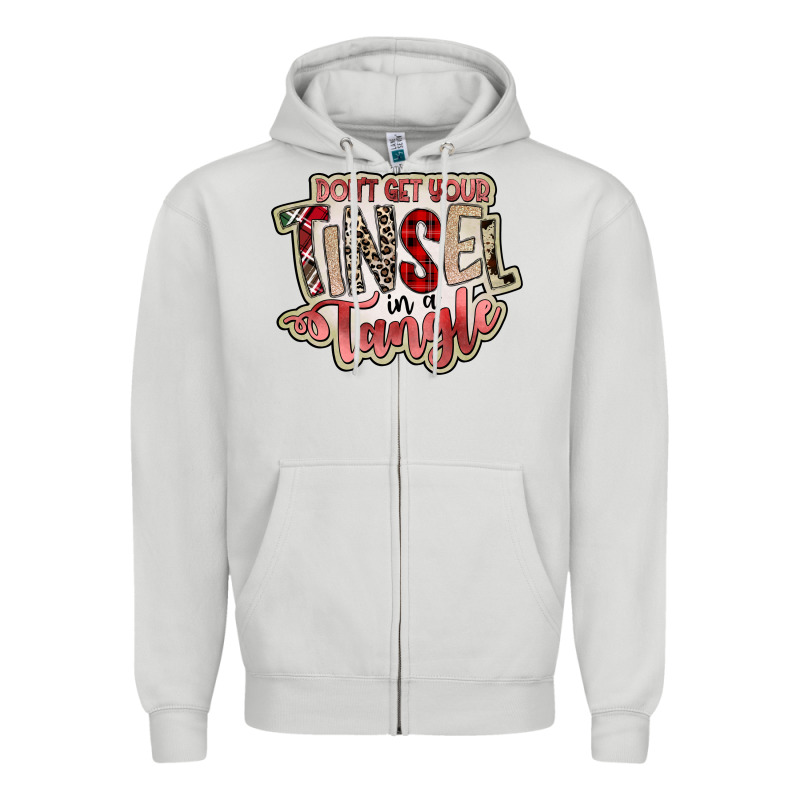 Dont Get Your Tinsel In A Tangle Zipper Hoodie by SublimationCraftShop | Teevron