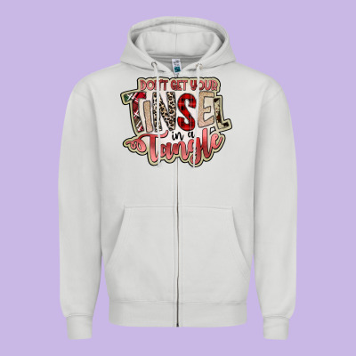 Dont Get Your Tinsel In A Tangle Zipper Hoodie Designed By Sublimationcraftshop