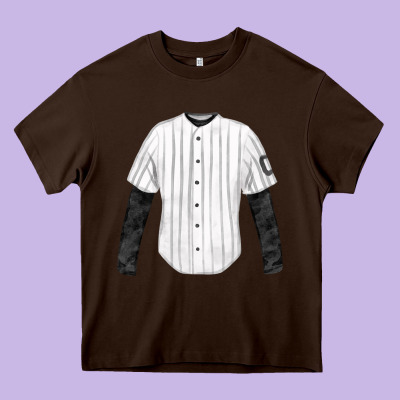 Baseball Uniform Fa Element Heavy Core Tee Designed By Fadigitalartstudio