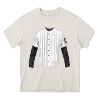 Cream baseball uniform fa element Heavy Core Tee - FaDigitalArtStudio