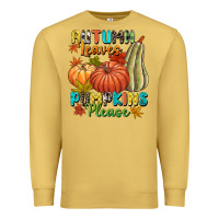 Antique Gold Autumn leaves pumpkins please Premium Sweatshirt - NancyCooperArtShop