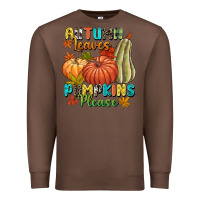 Chestnut Autumn leaves pumpkins please Premium Sweatshirt - NancyCooperArtShop