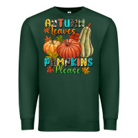 Sports Green Autumn leaves pumpkins please Premium Sweatshirt - NancyCooperArtShop