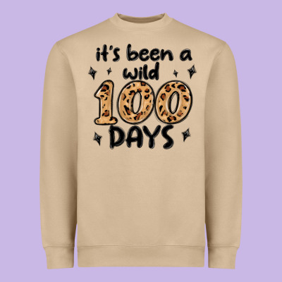 Its Been A Wild 100 Days Heavyweight Sweatshirt Designed By Maliassmallbusiness
