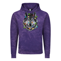 Cloud Purple Christmas with wolf Vintage Hoodie - RanaPortraitStore