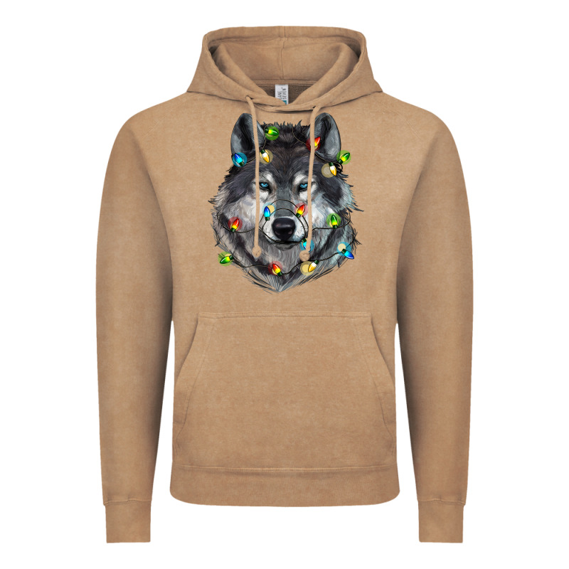 Christmas With Wolf Vintage Hoodie by RanaPortraitStore | Teevron
