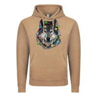 Vintage Coffee Christmas with wolf Vintage Hoodie - RanaPortraitStore