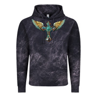 Cloud Black western cross wings Vintage Hoodie - BarkalooDesign