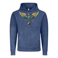 Vintage Denim western cross wings Vintage Hoodie - BarkalooDesign