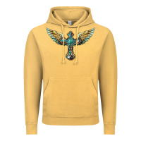Vintage Mustard western cross wings Vintage Hoodie - BarkalooDesign