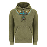 Vintage Olive western cross wings Vintage Hoodie - BarkalooDesign