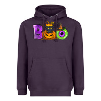 Plum Boo Halloween Heavyweight Hoodie - NancyCooperArtShop