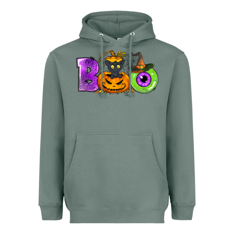 Boo Halloween Heavyweight Hoodie by NancyCooperArtShop | Teevron