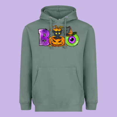 Boo Halloween Heavyweight Hoodie Designed By Nancycooperartshop