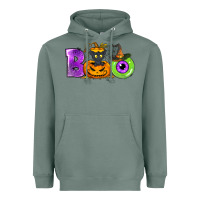 Sage Boo Halloween Heavyweight Hoodie - NancyCooperArtShop