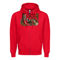 Red Merry Christmas Zipper Hoodie - SublimationCraftShop