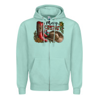 Seafoam Merry Christmas Zipper Hoodie - SublimationCraftShop