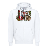 White Merry Christmas Zipper Hoodie - SublimationCraftShop