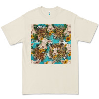 Bone charolais cow and sunflowers seamless pattern Premium Tee - HRA Design Shop