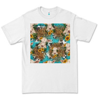 White charolais cow and sunflowers seamless pattern Premium Tee - HRA Design Shop