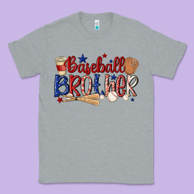 Baseball Brother Classic Tee Designed By Maliassmallbusiness