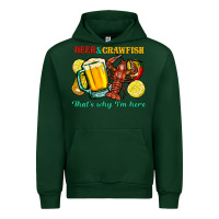 Forest Green Beer&crawfish that's why i'm here Urban Hoodie - FaDigitalArtStudio