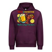 Mauve Wine Beer&crawfish that's why i'm here Urban Hoodie - FaDigitalArtStudio