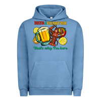 Pigment Pebble Blue Beer&crawfish that's why i'm here Urban Hoodie - FaDigitalArtStudio