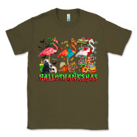 Army Green happy hallothanksmas flamingo Classic Tee - CowhideDigitalArt
