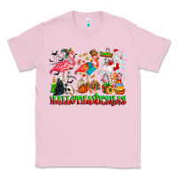 Bubblegum Pink happy hallothanksmas flamingo Classic Tee - CowhideDigitalArt