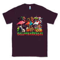 Plum happy hallothanksmas flamingo Classic Tee - CowhideDigitalArt