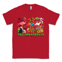 Red happy hallothanksmas flamingo Classic Tee - CowhideDigitalArt