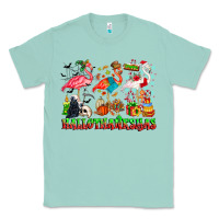 Seafoam happy hallothanksmas flamingo Classic Tee - CowhideDigitalArt