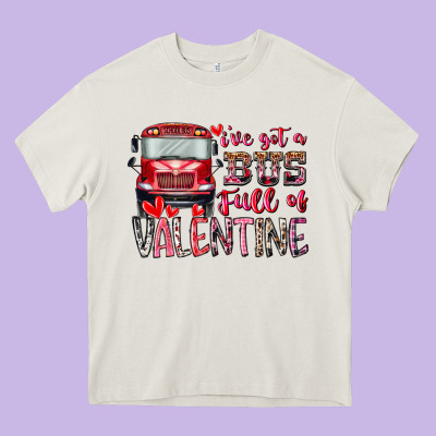 I've Got Bus Full Of Valentine Heavy Core Tee Designed By Racoondesign