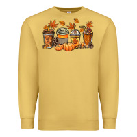 Antique Gold Fall coffee cups Premium Sweatshirt - NancyCooperArtShop