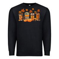 Black Fall coffee cups Premium Sweatshirt - NancyCooperArtShop