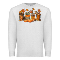 Oatmeal Heather Fall coffee cups Premium Sweatshirt - NancyCooperArtShop