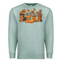 Seafoam Fall coffee cups Premium Sweatshirt - NancyCooperArtShop