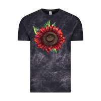 Cloud Black procut red sunflower Vintage Tee - LillyAllenDesigns