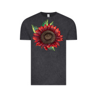 Vintage Black procut red sunflower Vintage Tee - LillyAllenDesigns