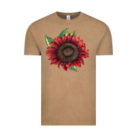 Vintage Coffee procut red sunflower Vintage Tee - LillyAllenDesigns