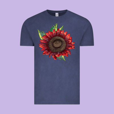 Procut Red Sunflower Vintage Tee Designed By Lillyallendesigns